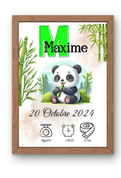 Cadre/ Affiche Naissance personnalisée